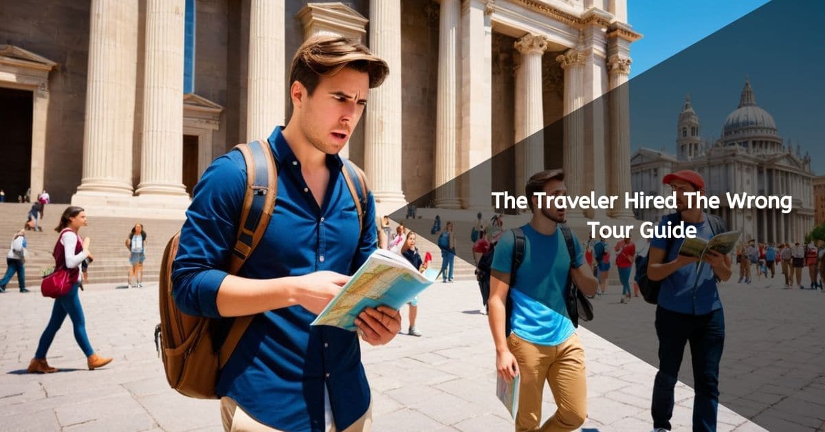 the traveler hired the wrong tour guide